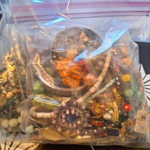 3lbs vintage mystery jewelry bags